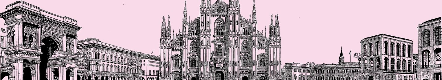Milan, Piazza del Duomo illustration